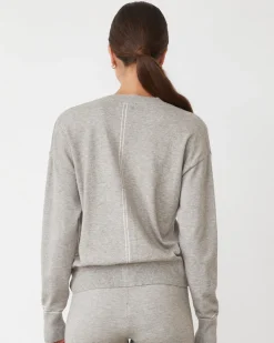 MONROW Lightknit Cardigan HEATHERGREY Online